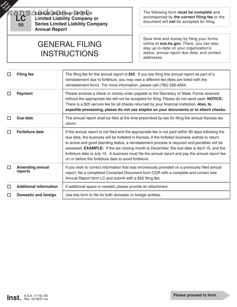 Official Kansas Lc 50 Form in PDF