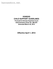 Official Kansas Child Support Form in PDF