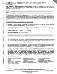 Official Kansas Estate Contract Form in PDF