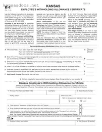 Official Kansas K 4 Form in PDF