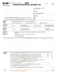 Official Kansas K 40 Form in PDF