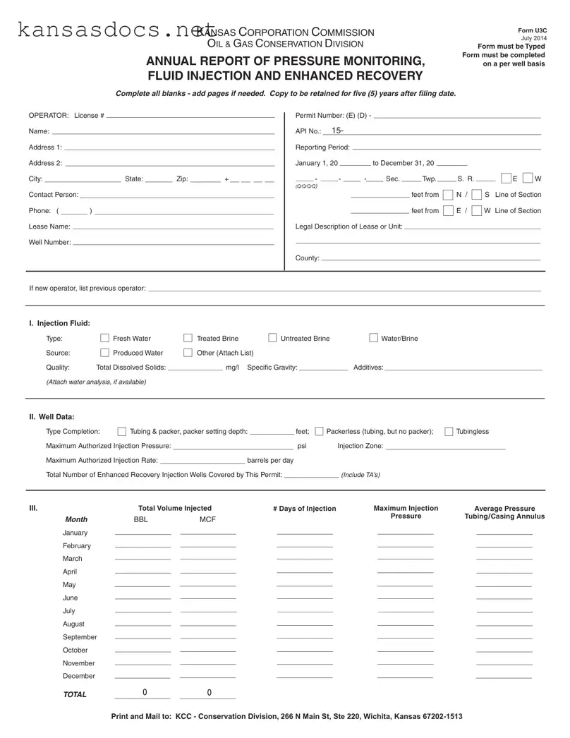Official U3C Kansas Form in PDF